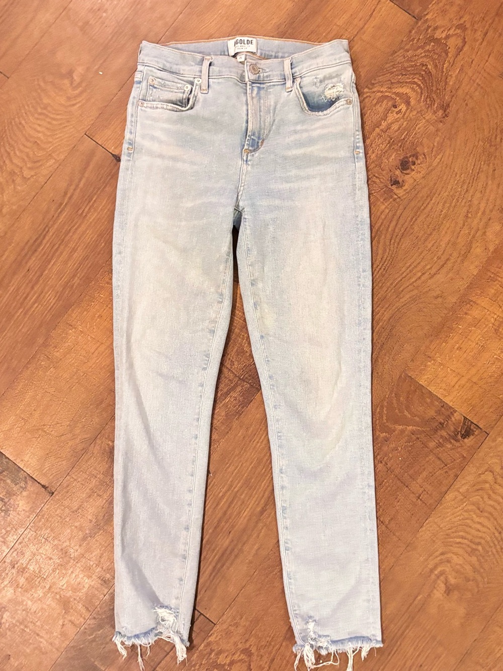 Goldie Pale Blue High-Rise Skinny Cropped Jeans